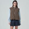 Colete de Malha Oversized com Meio Zíper