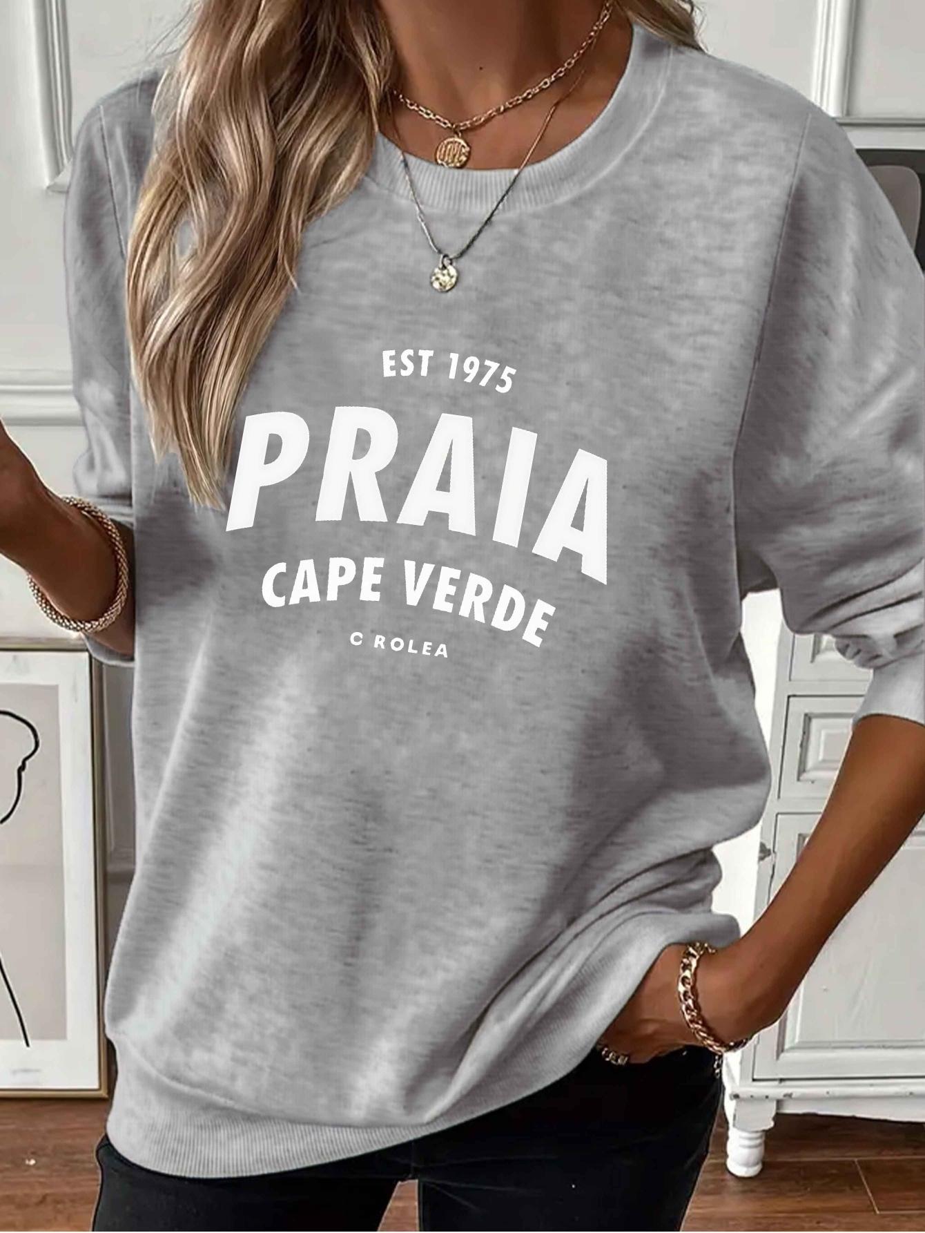PRAIA EST 1975 дизайн женских свитшотов S серый