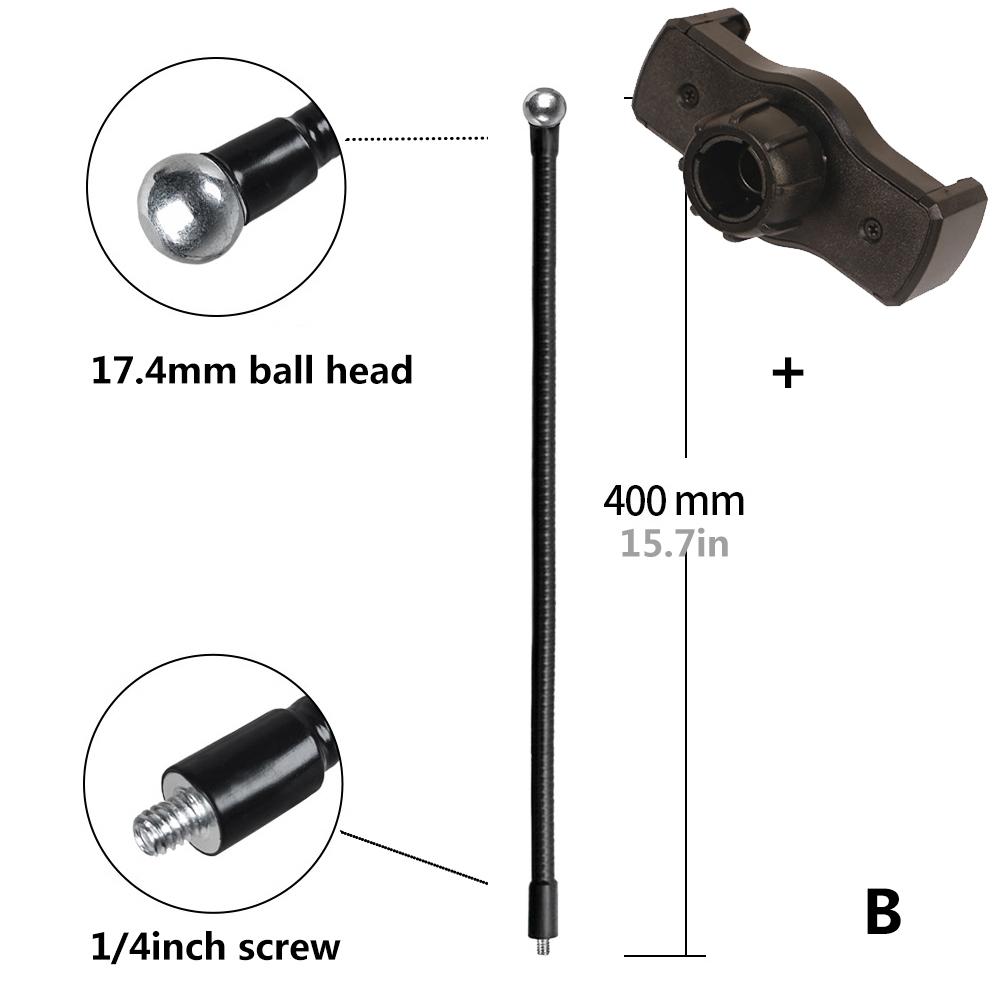 Flexible Arm Monopod Metal Tube Rod Stands Selfie Stick With Ball Head For Mobile Phone Smartphones Tripod Live Streaming