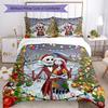 Christmas Nightmare Bedding Set Breathable Duvet Cover with Pillowcases Decorative Bed Linen for Bedroom Home Decoration Birthday Gift