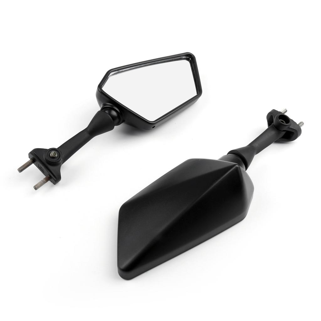 Black Left Right Rear View Mirrors For KAWASAKI NINJA 250R EX250 2008-2013