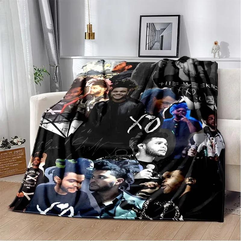 Manta de Franela de Peluche The Weeknd para el Cantante The Weeknd Manta Suave para Sofá Cubierta de Cama Oficina