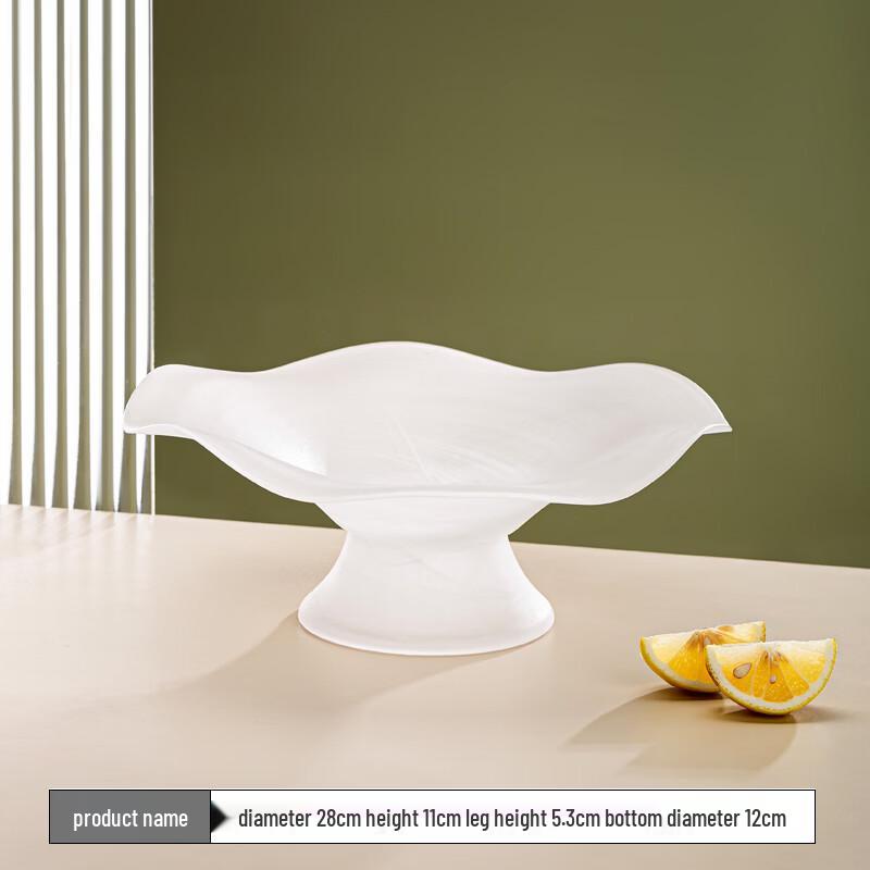 Flavinmci French Light Luxury High-Footed Glass Fruit Plate