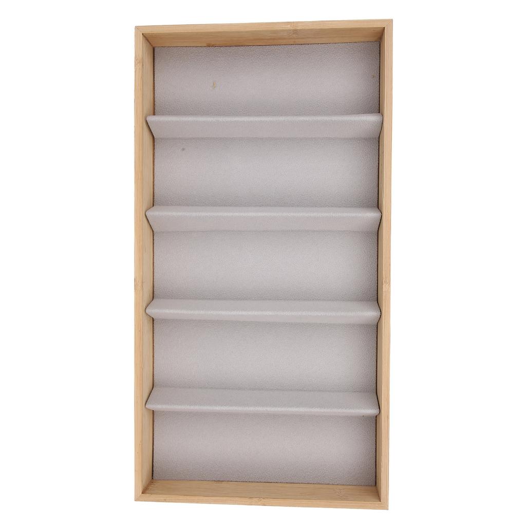 5 Grids Glasses Storage Box Wooden Protection Sunglasses Display Case Jewelry OrganizerGray