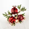 Red Enamel Pomegranate Brooches For Women Creative Fruit Shaped Lapel Pins Coat Plant Badges Clothing Party Jewelry Gift