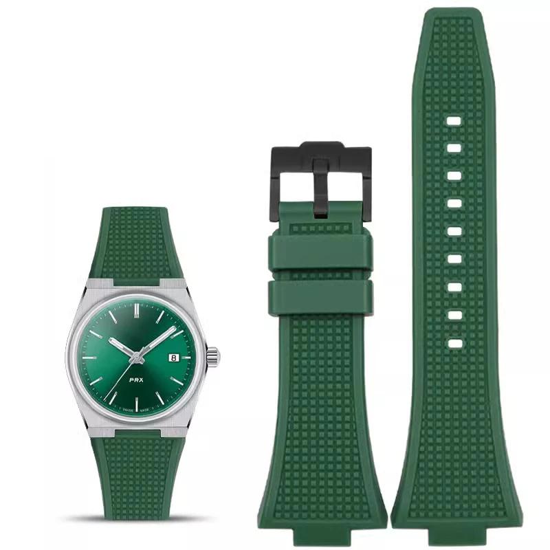 For Tissot PRX rubber strap T137 band Super Player 40mm men's bracelet watch strap T137407 T137410A replace wrist strap 27x12mm