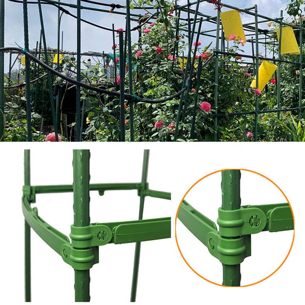 Plant Support Stakes Removable Plant Trellis Connectors 2 Colors Fixing Durable Climbing Plant Trellis Connector