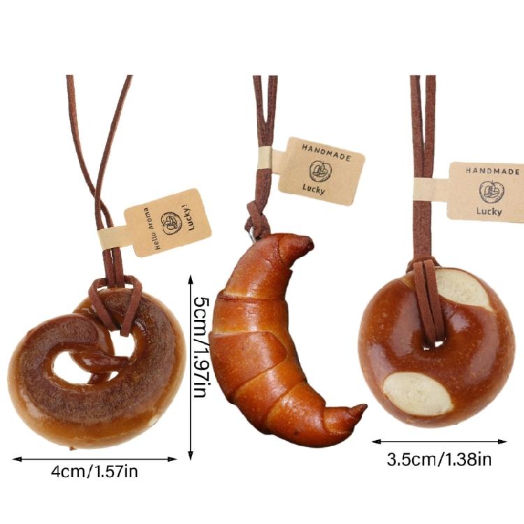 Elegant Alkaline Bread Dough Car Hanging Ornament Sturdy and Delicate Materials for Trendy Drivers and Collectors