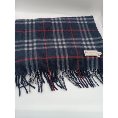Used BURBERRYS Check Cashmere Muffler NVY