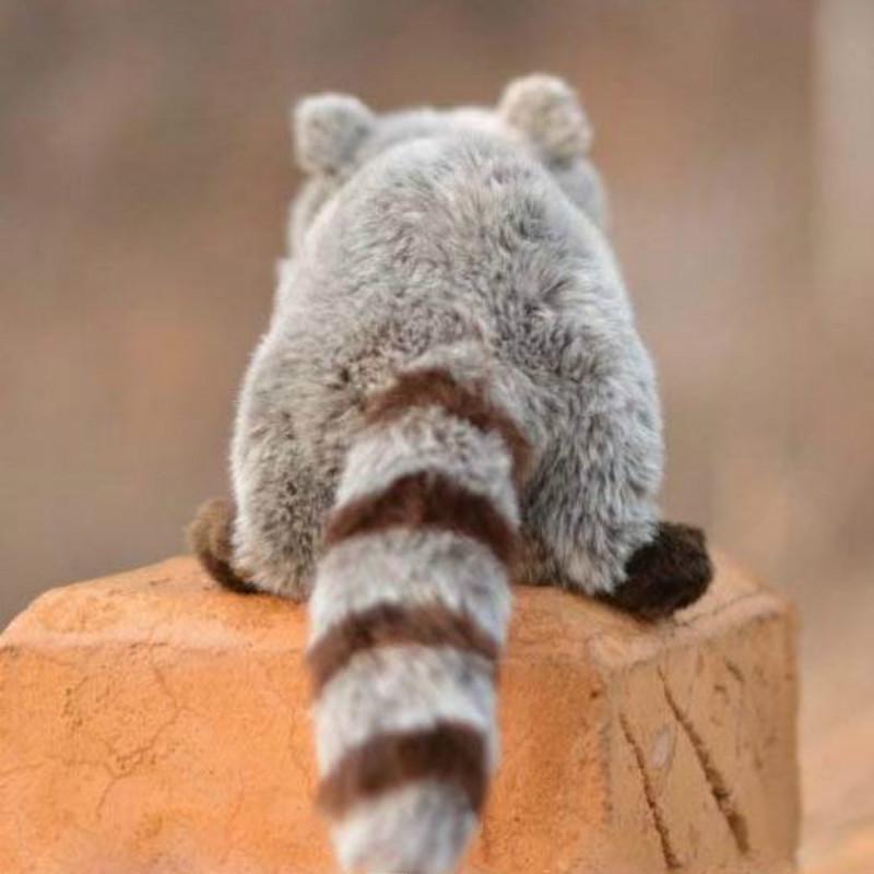 Cute Lifelike Raccoon Plush Toy Doll Wild Animal Models Children's Day Gift