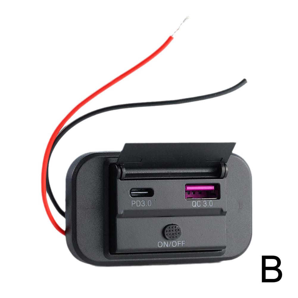 36W QC3.0 Dual USB Car Charger Smart Car Phone Charger Boats RV Modification USB Accessories Without Punching