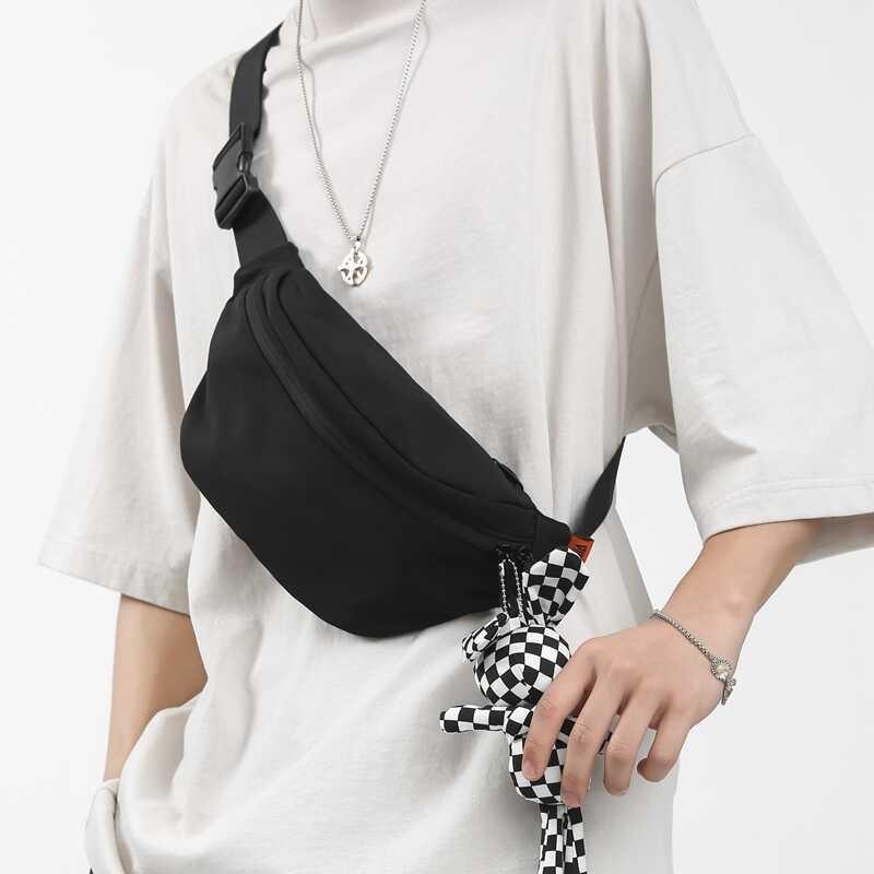 Trendy Street Style Fashionable Mens Chest Bag Nylon Waterproof Crossbody Bag