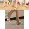 Elegant New Fashion Lady Latin Bling Sandals With Low Heel For Ballroom Dancing