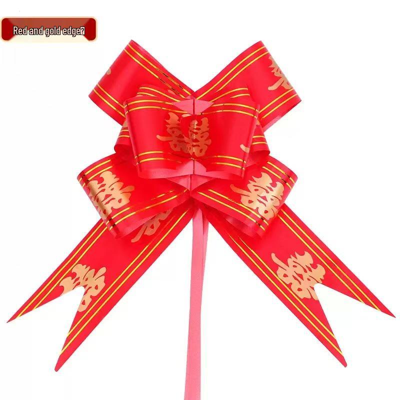 

Набор украшений из лент и цветов для свадебного кортежа - Тема Двойное счастье с бантом в стиле квилт, цветочной композицией и декором ручек дверей.