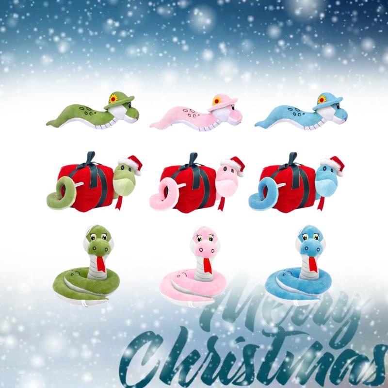 Snake Christmas Zodiac Doll Plush Toy Stuffed Animal Pp Cotton Gift Festive