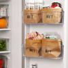 4pc/set Washable Kraft Paper Storage Bag Square Bottom Bag Packaging Bag Refrigerator Food Bags Kitchen Supplies