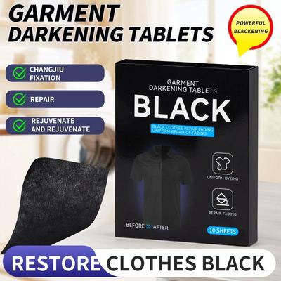 Tablete portabile negre de vopsea pentru rufe Pentru haine închise La protecția culorii și restaurare Foaie Spălare ușoară Anti-îmbătrânire Instrument de îngrijire a țesăturilor