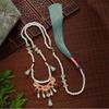Chinese Style Horse Face Skirt Necklace Pearl Chinese Necklace Vintage Long Tassel Necklace  Women