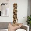 3D Printed Stacking Skull Figurine Figurine, Gothic No Speak Hear See Sculpture Statue, Halloween Party Horror Decoration for Home Office