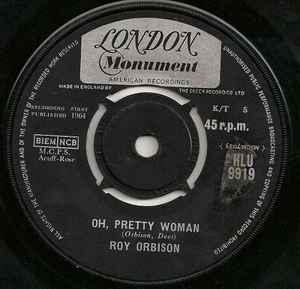 

7inch Record ROY ORBISON - Oh, Pretty Woman HLU9919 London Records, 1964 UK Rock Used