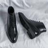 Fashion Men Short Boots Blue Fashion Handmade Men Ankle Boots Lace-up Square Toe Mixed Colors  Botas Cuturno Masculinas