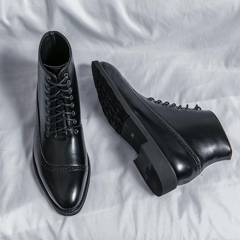 Fashion Men Short Boots Blue Fashion Handmade Men Ankle Boots Lace-up Square Toe Mixed Colors  Botas Cuturno Masculinas