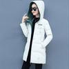 Winter Women Parkas Casual Hooded Jackets Autumn Warm Letter Print Long Female Coat Zipper Outerwear