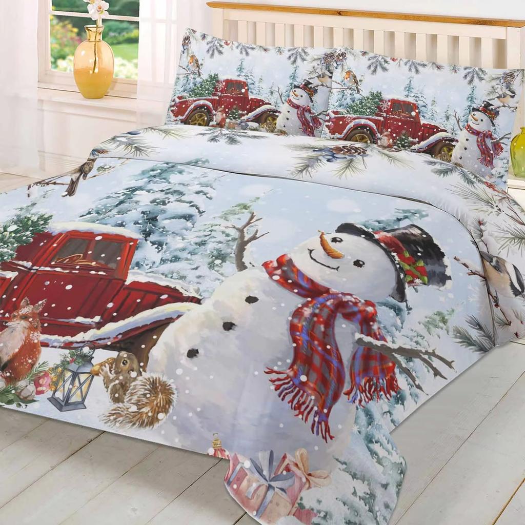 Christmas Down Comforter Set Bedding Set 3-piece Duvet Cover Set