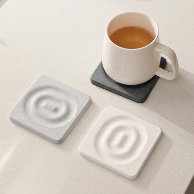 Instant Dry Water Absorbent Diatomite Coasters Unique Drying Stone Absorbent Diatomaceous Earth Table Coasters for Drinks