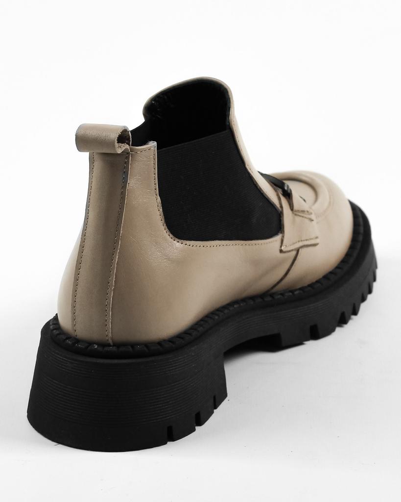 Chelsea-Stiefel kurz Evromoda 681139 36 Vison Leder