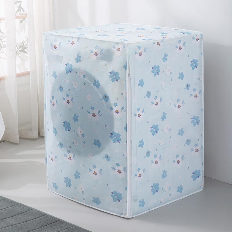 1pc PEVA Washing Machine Special Dustproof Sunscreen Waterproof Cover , Zippered Household Appliance Cover