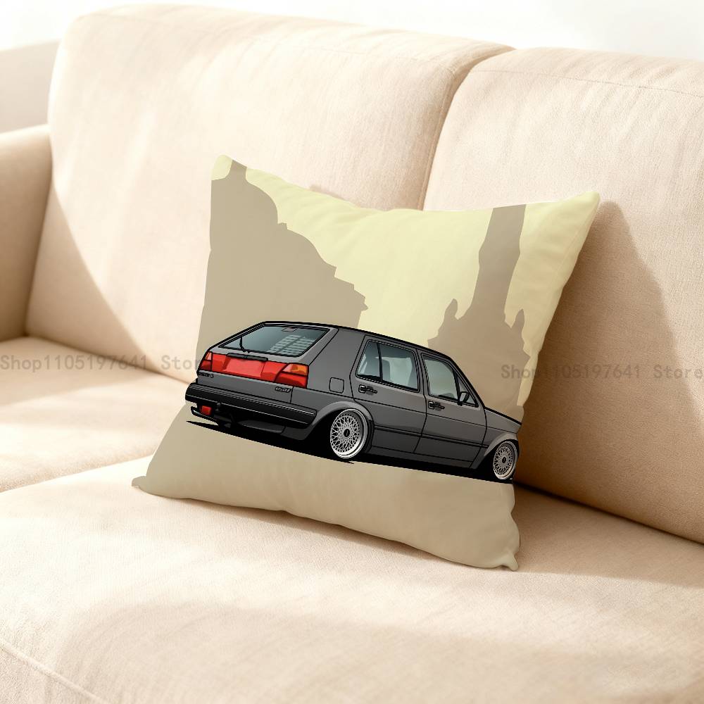 

G-Golf G-GTI Чехол для автомобильной подушки Плюшевые чехлы для подушек Домашний декор Чехол для подушки для дивана кровати стула гостиной 12x12Inch