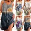 Women's Fashion Summer Printed Strapless Camisole Sleeveless Sling Dress