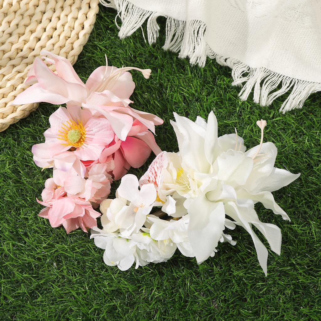AWAYTR Korean Simulation Flower Hair Clip Bohemian Duckbill Clip Cloth Girl Hair Clip Headdress Barrettes Flowers Hairpin Women