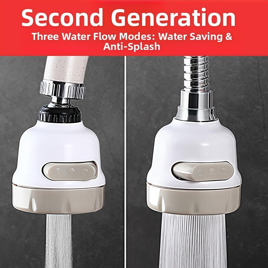3 Modes Splash Proof Kitchen Faucet Head Shower Diffuser Rotatable Booster Faucet Kitchen Household Bathroom Accessories