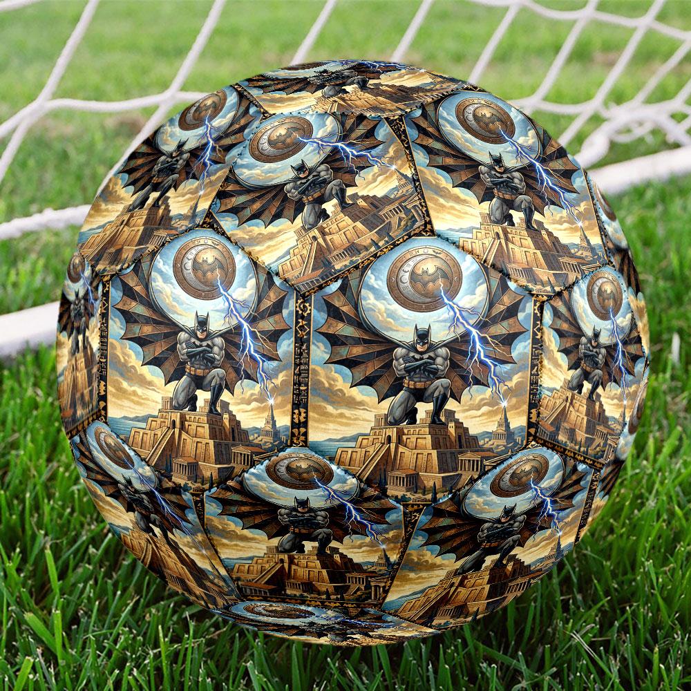 Batman Print Size 5 Soccer Ball, Standard Match Football for Sports Game and Team Practice, Ideal Gift for Soccer Fans