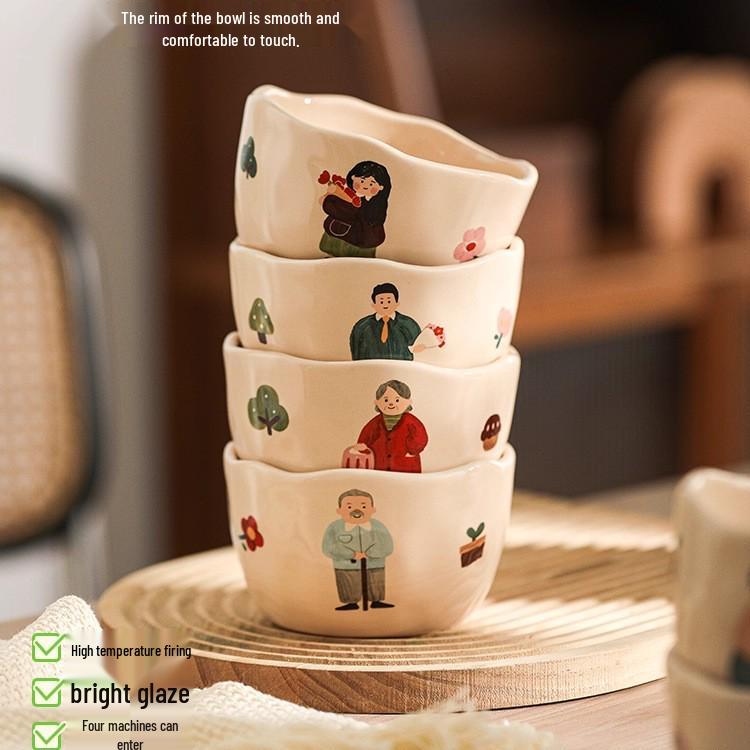 2025 Ceramic Rice Bowl: High-Appearance, Heat-Resistant, Parent-Child Tableware