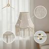 Lampshade with Fringe Trim Easy Assembly Lamp Shade Decorative for Bedside Table