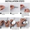 3W LED Bedside Reading Light Flexible Gooseneck Book Lamp Wall Mount Headboard Spotlight with Plug and On/off Switch for Working, Study, Art Display