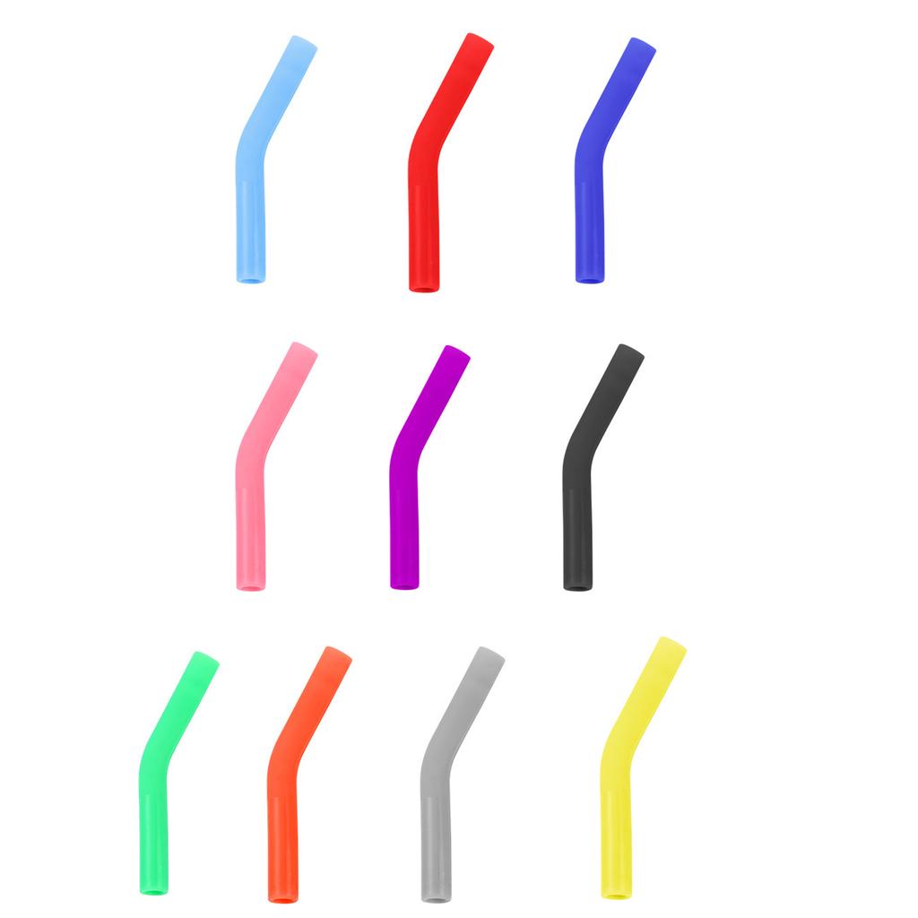 10Pcs/set Soft Silicone Straw Covers Metal Straws Tips Covers Fit for 8MM Wide Reusable Stainless Steel Straw Nozzles