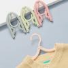 10Pcs Folding Clothes Rack Non-Slip Hangers Compact Space-Saving Travel Hangers Groove Design Portable
