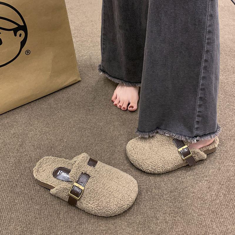 Женские французские шерстяные тапочки Birkenstock с бархатной подкладкой осенне-зимний дизайн с закрытым носком Size 39 2746₽