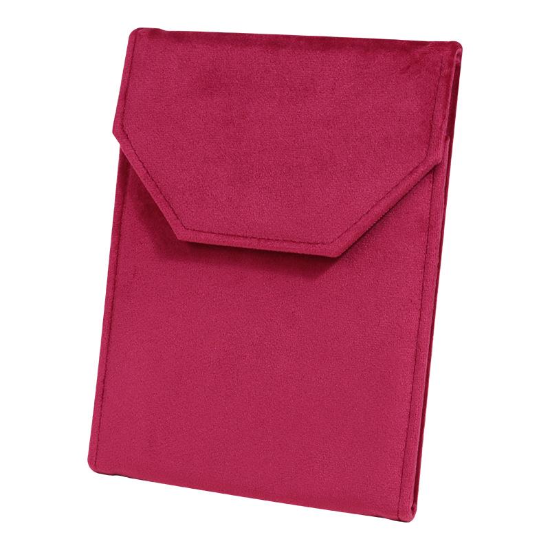 

Оксамитовий мішечок-намисто на кнопці з перловим кулоном та ланцюжком для светра для зберігання