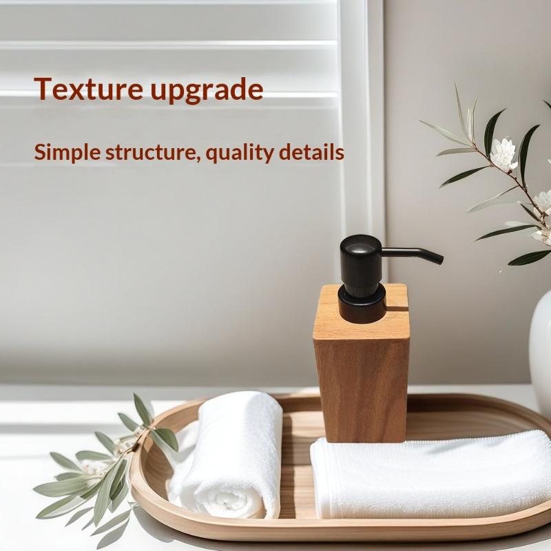 Luxury Wooden Soap Dispenser Hand Sanitizer & Lotion Bathroom Accessory - Ideal For Home & TravelSoap Bar Dispenser
