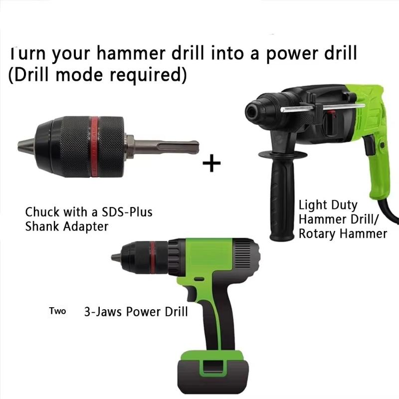 4Pcs Heavy Duty Metal Drill Chuck Adapter Set With Universal Adapters Fits Multiple Power Tools For Diy Woodworking Projects