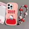 Hello Kitty Chain Case For Iphone 17 Pro Max 16 15 14 13 12 11 Pro Max 17 Air 16e 14 16 15 Plus 16+ Phone Casing Cute Wave TPU
