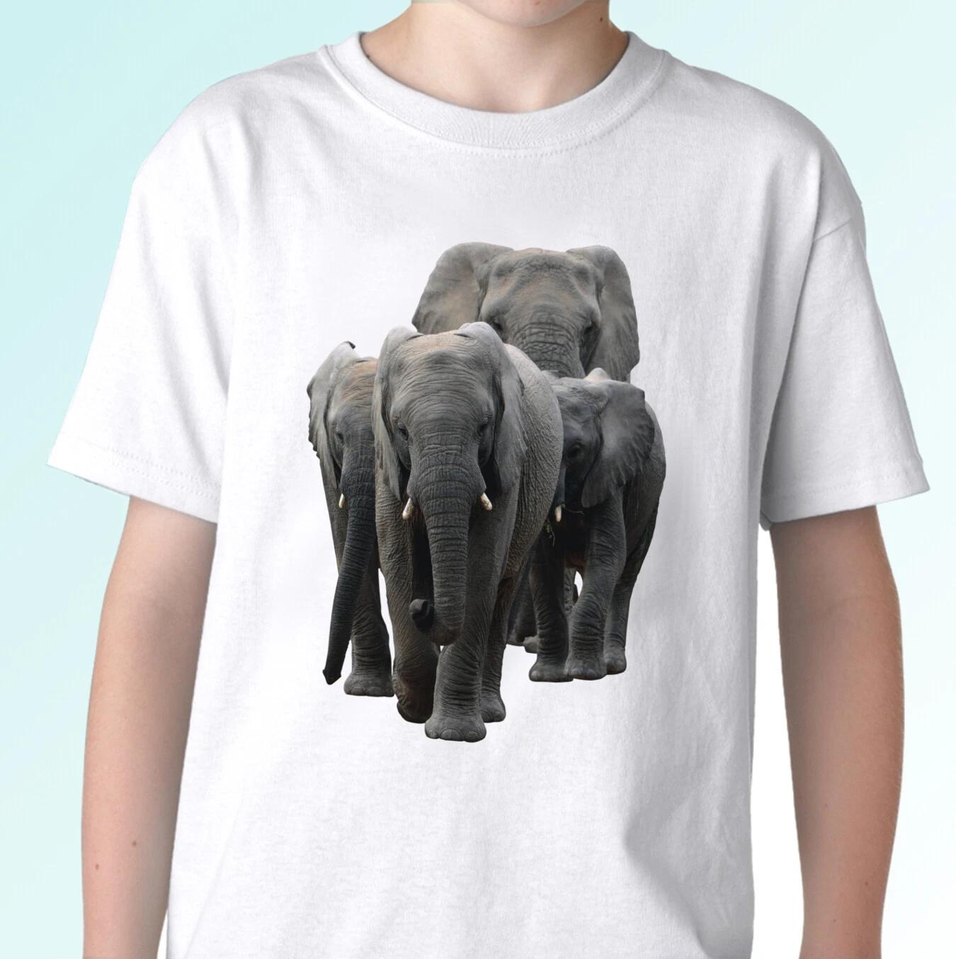 

Elephants kids boys T-Shirt tee elephant top animal gift s s kids baby sizes 100