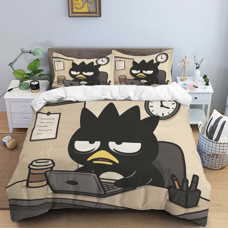 BADBADTZ-MARU 3-piece cartoon bedding set, exquisite adult and children's bedding set, suitable for double and single beds, larg