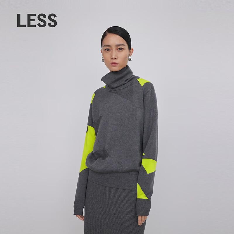 

LESS 2023 Winter Merino Wool Turtleneck Pullover Sweater L