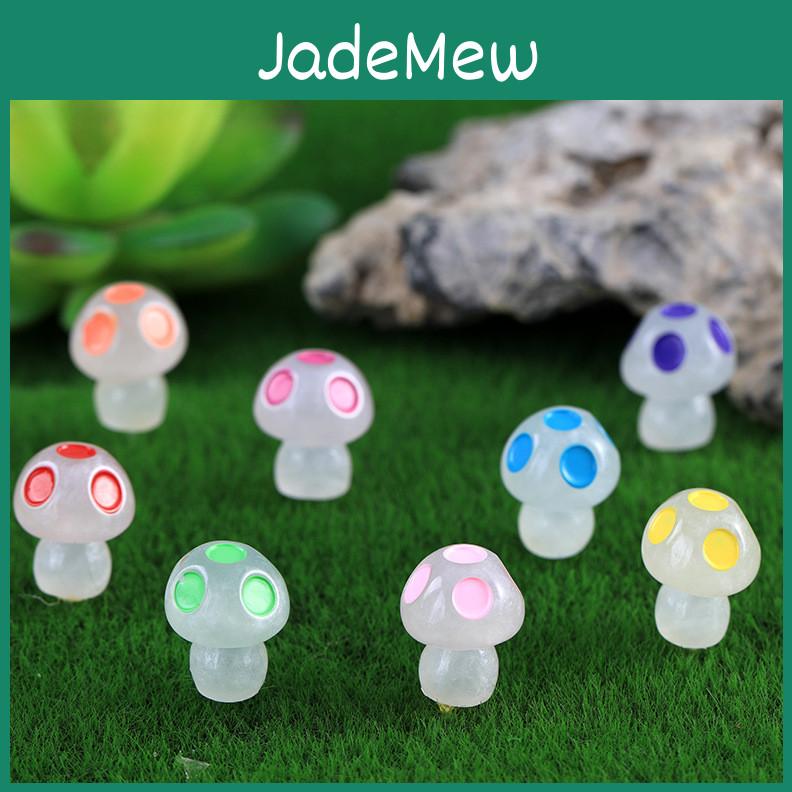 Delightful Night Light Mushroom Resin Ornaments Colorful Garden Decor Bulk
